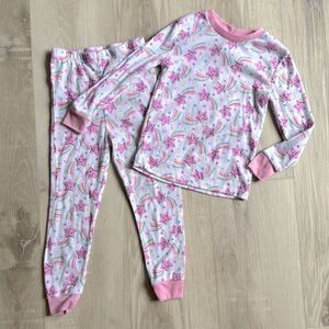 Sweet n’ Sassy Girls Rainbow Pajama Set Size 5/6